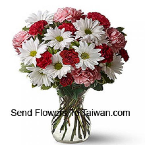 Cute 24 Carnations and Gerberas