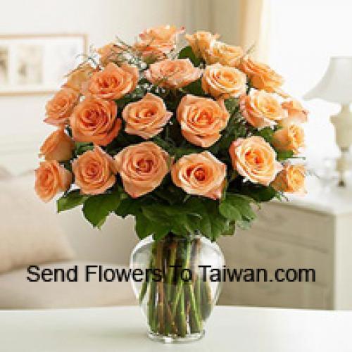 24 Divine Peach Roses