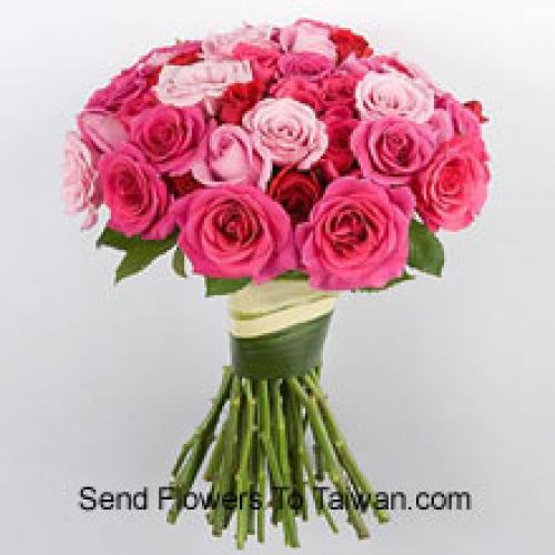 36 Colorful Roses Bunch